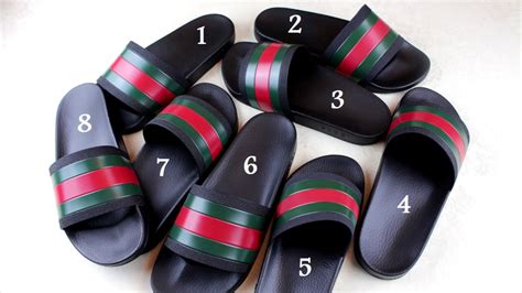 gucci flip flops mens fake|how to authenticate gucci slides.